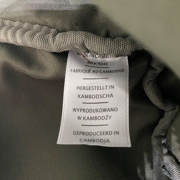 HAUTE HIPPIE Olive Green Corduroy Sling Backpack Crossbody Bag Utilitarian Boho - Picture 14 of 15